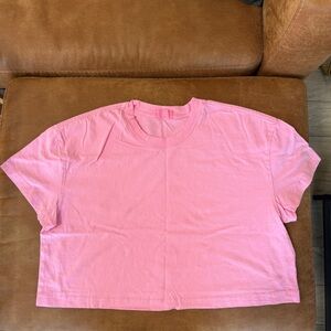Nuuds Bubblegum Pink Crop T-Shirt
